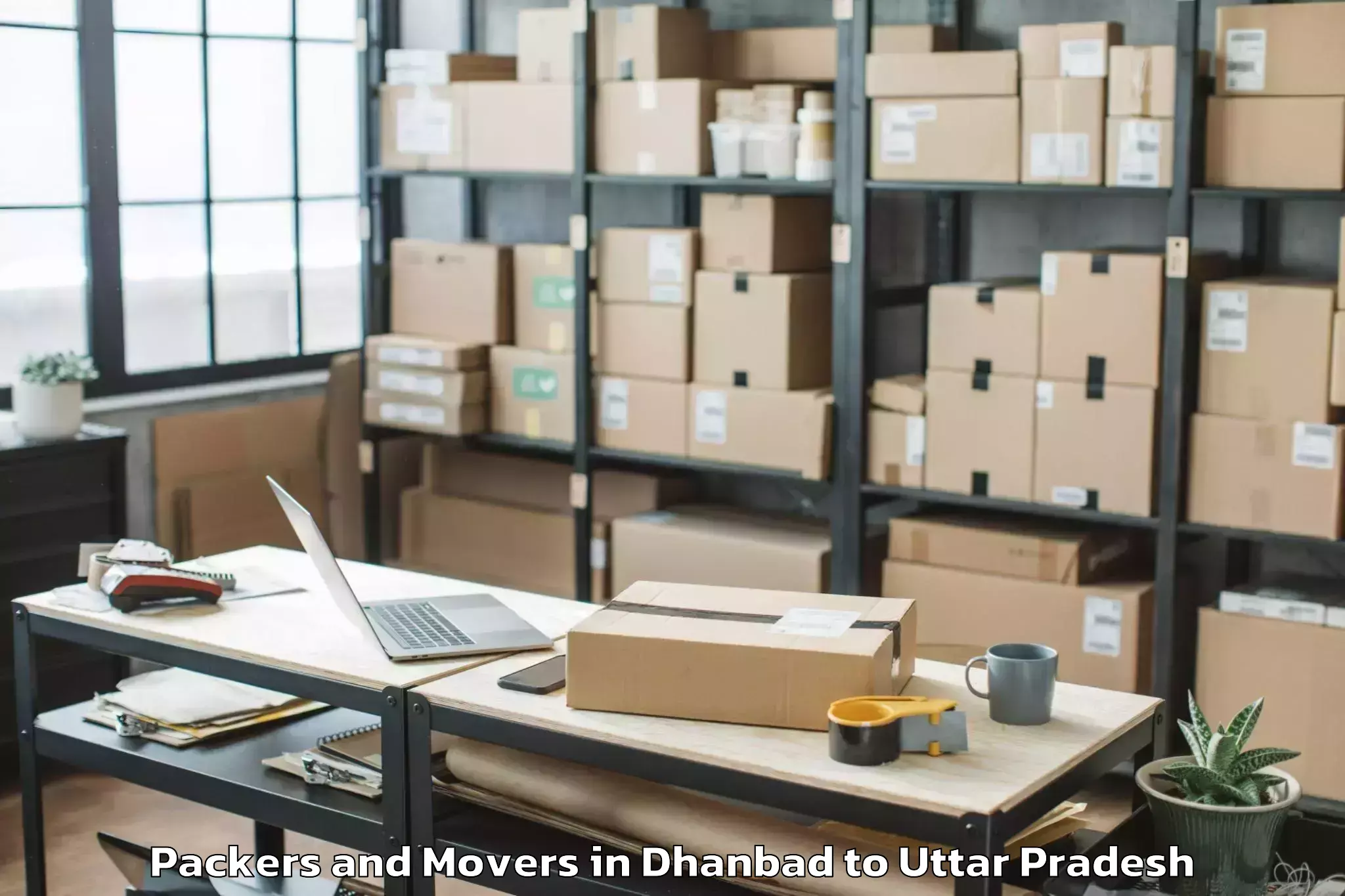 Book Dhanbad to Ahraura Packers And Movers